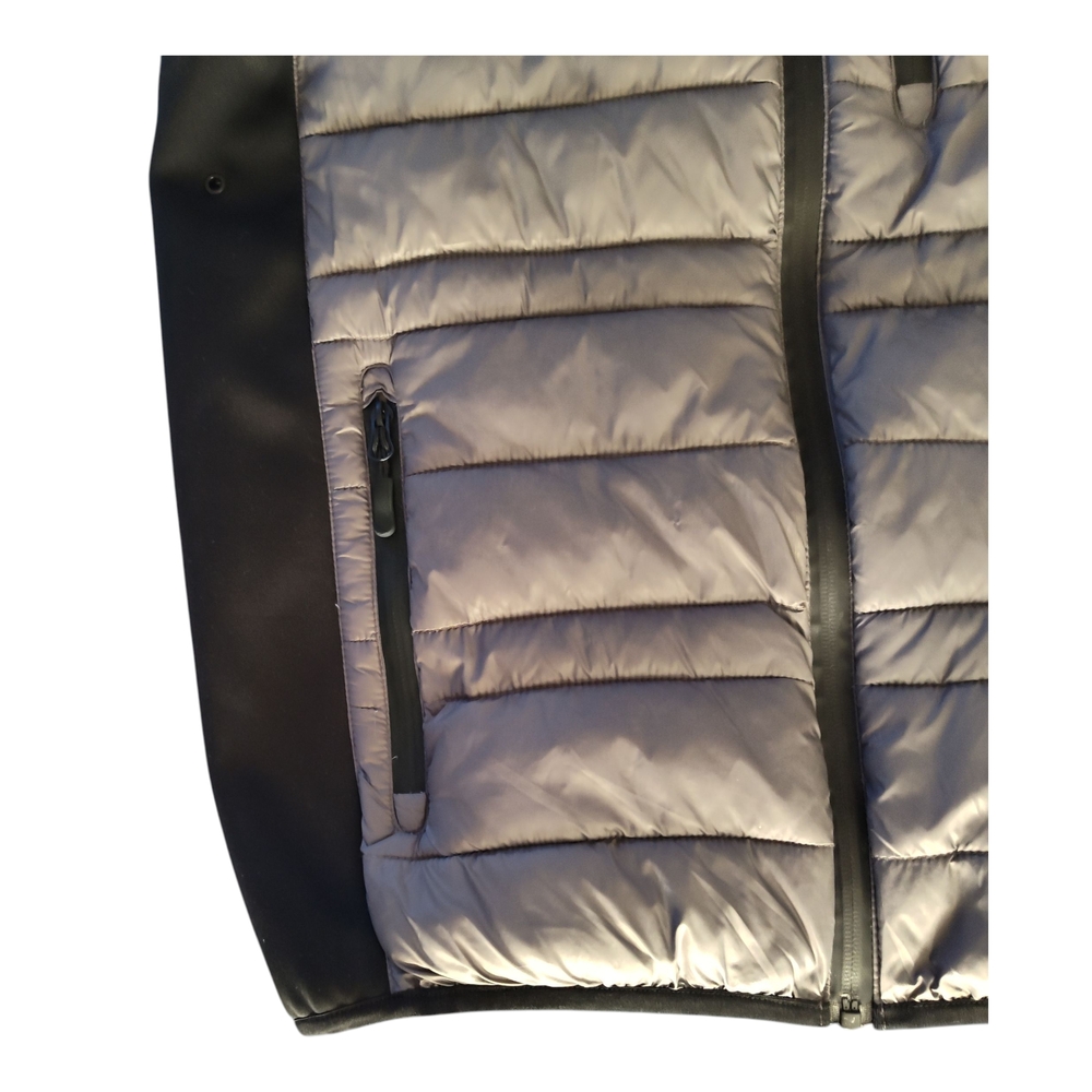 Oversized Jean Baptiste Gray/ Black Puffer Vest Mens Size Small - Picture 3 of 8
